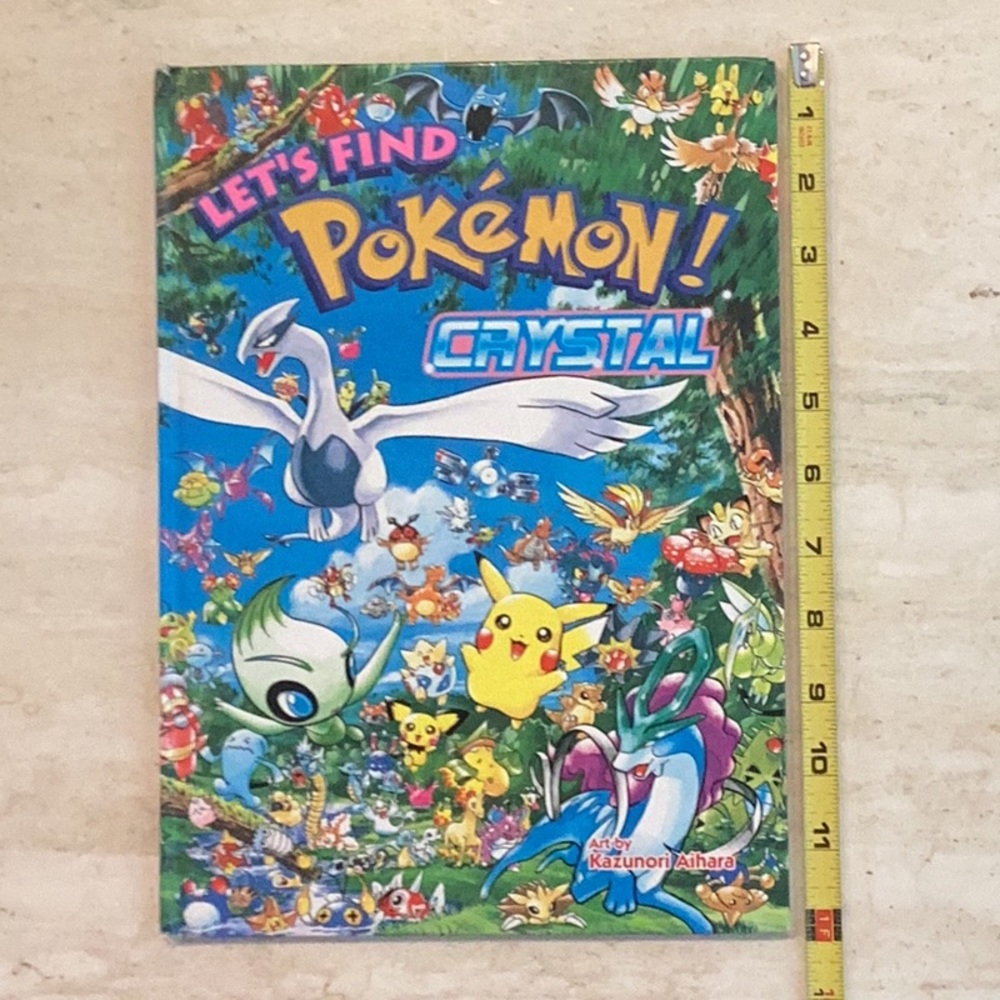 Let’s Find Pokemon Crystal Book 2009 Hardcover Large Pikachu Lugia Charizard - Picture 12 of 16